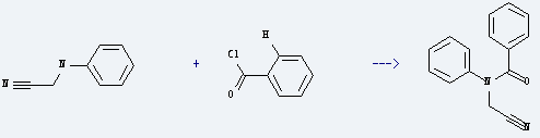 Acetonitrile, anilino- (8CI) is used to produce N-benzoyl-N-phenyl-glycine nitrile by reaction with benzoyl chloride.